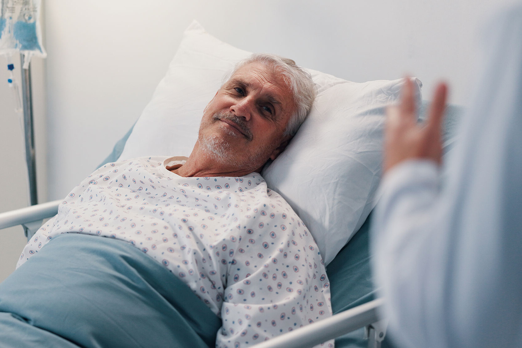 Patient receiving consultation by doctor